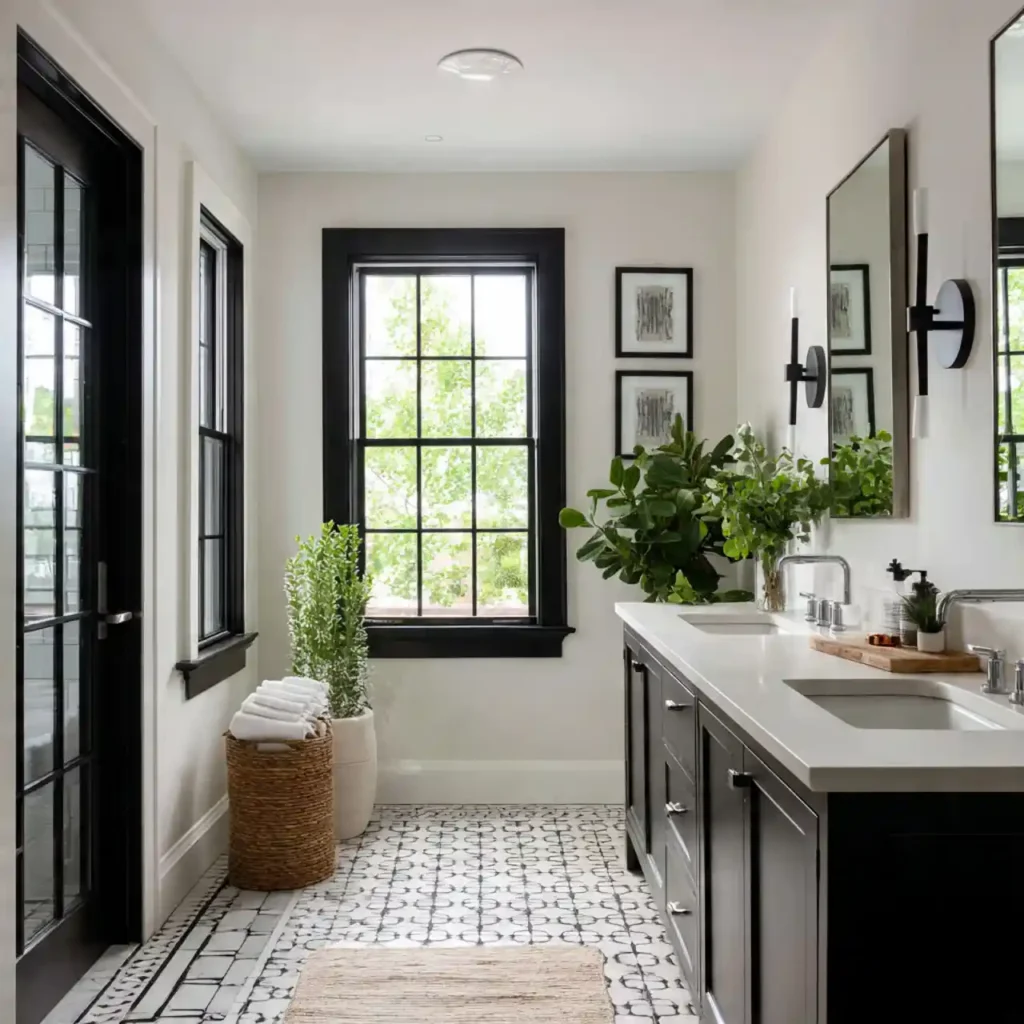 24-Black and White Bathroom Idea