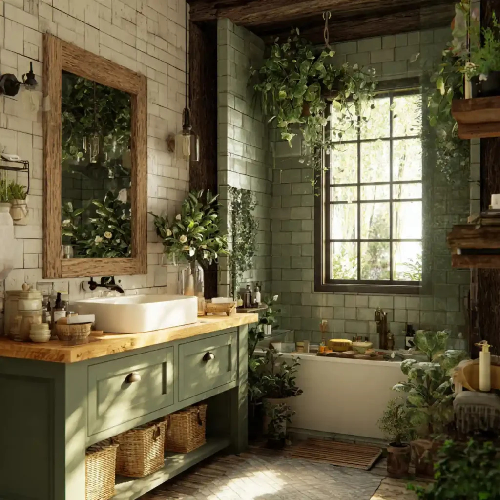 24-Farmhouse Bathroom Idea