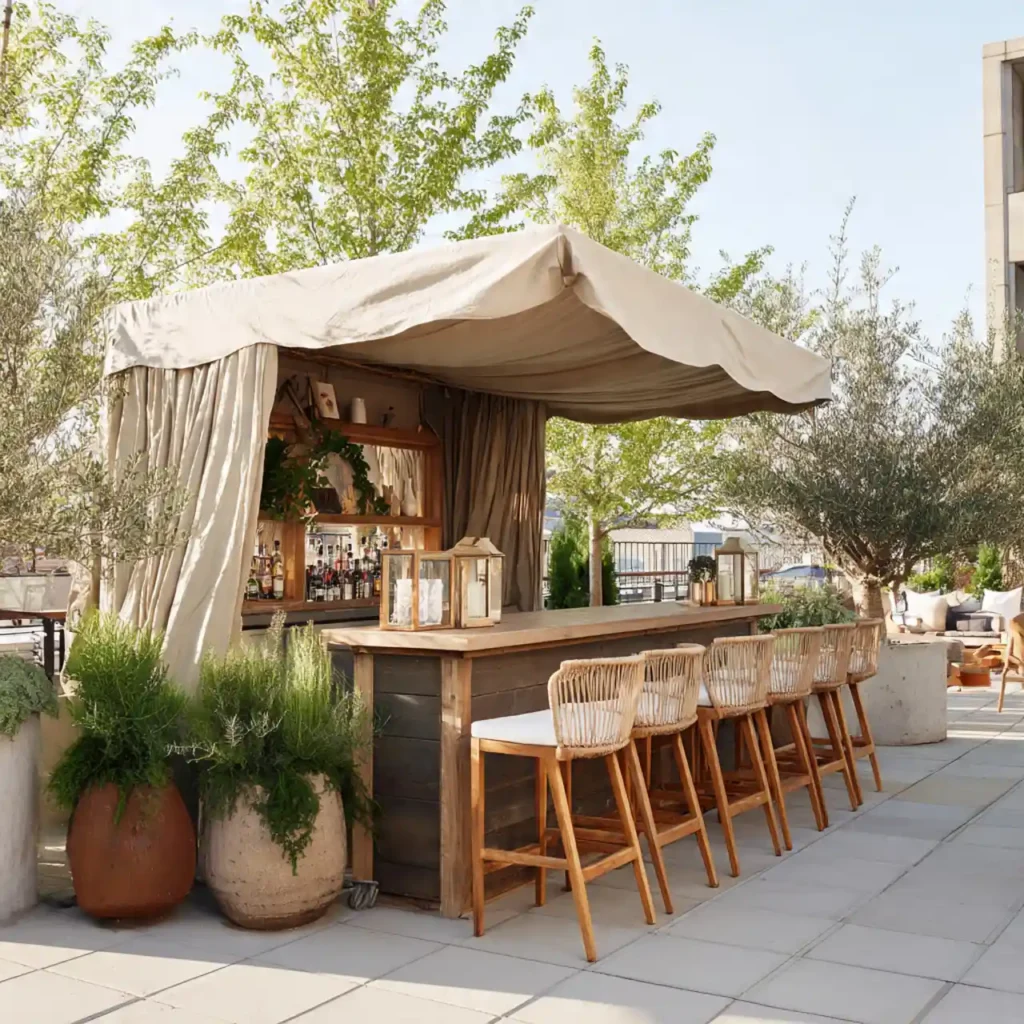 24-Outdoor Patio Bar Idea