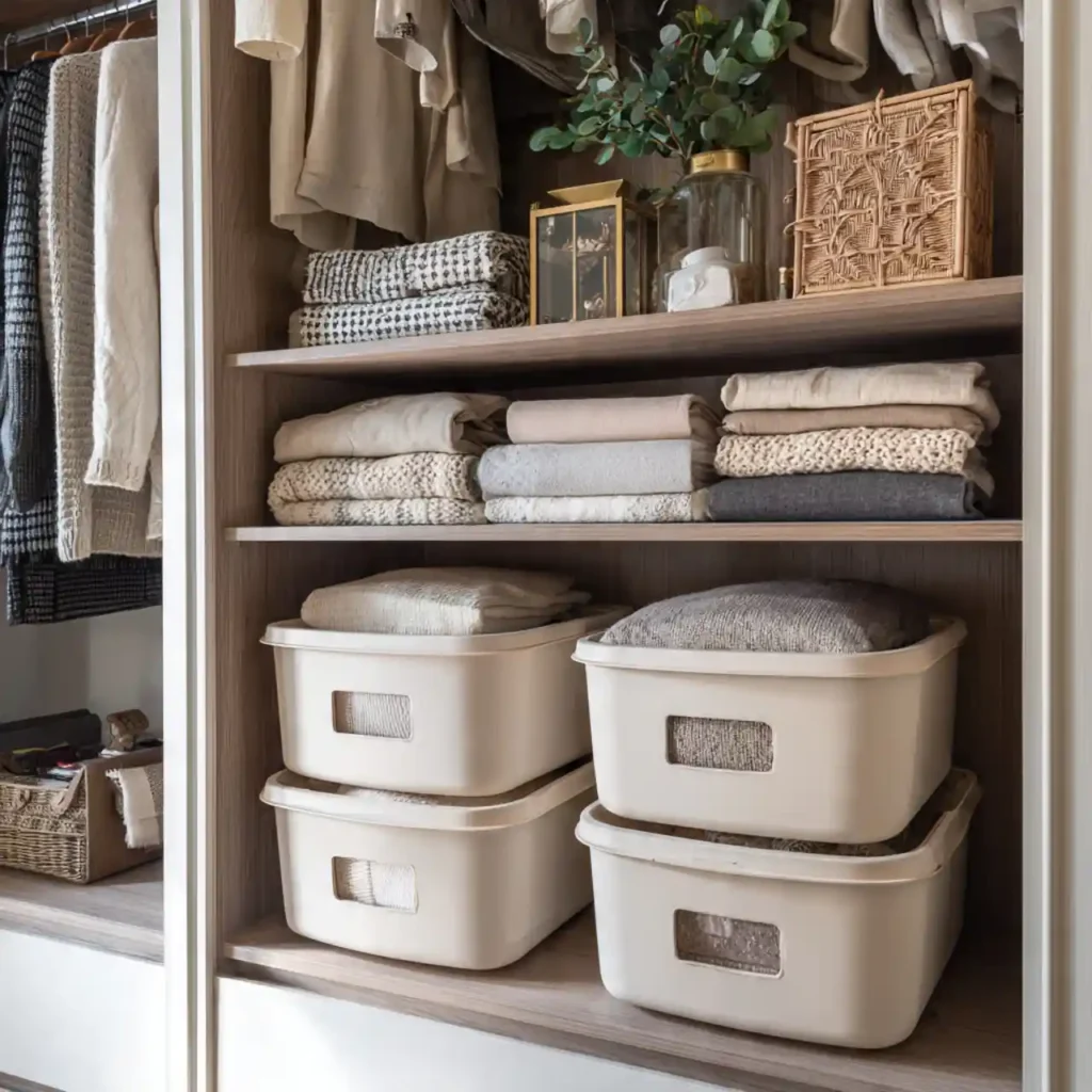 25-Narrow Linen Closet organization Idea