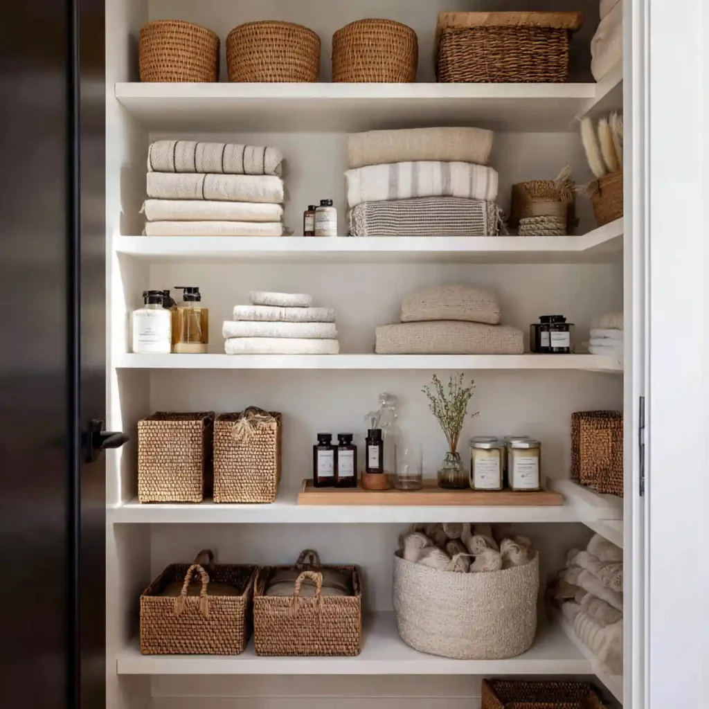 26-Bathroom Linen Closet Organization Idea