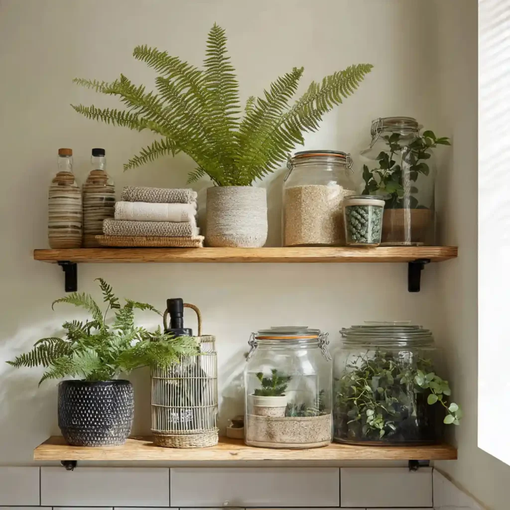 26-Bathroom Shelf Decor Idea