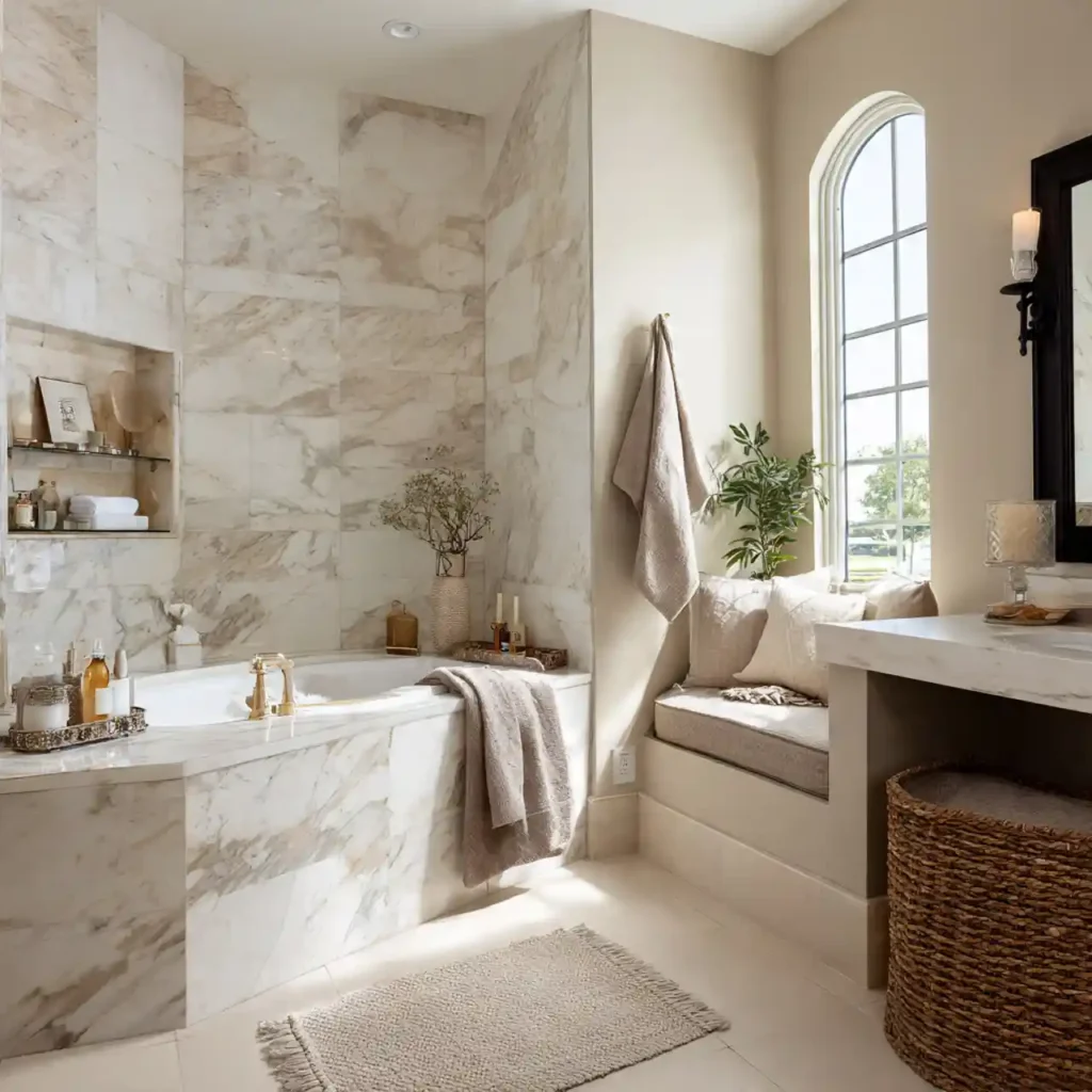 26-Bathtub Decor Idea