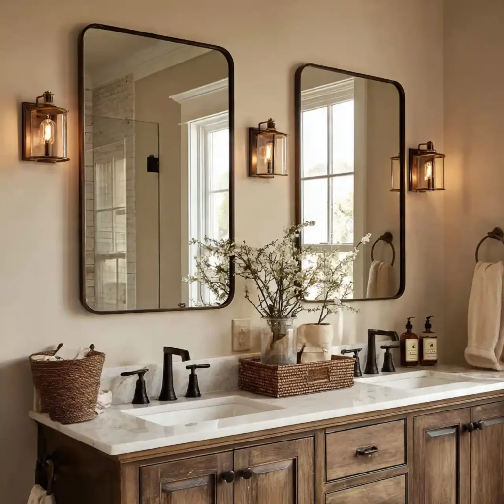 26-Farmhouse Bathroom Idea