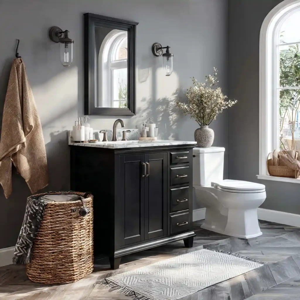 27-Black and White Bathroom Idea