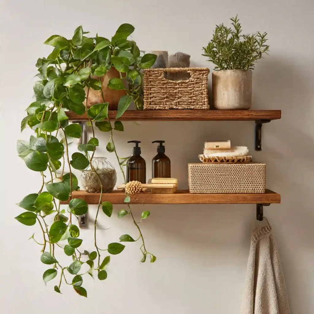 28-Bathroom Shelf Decor Idea