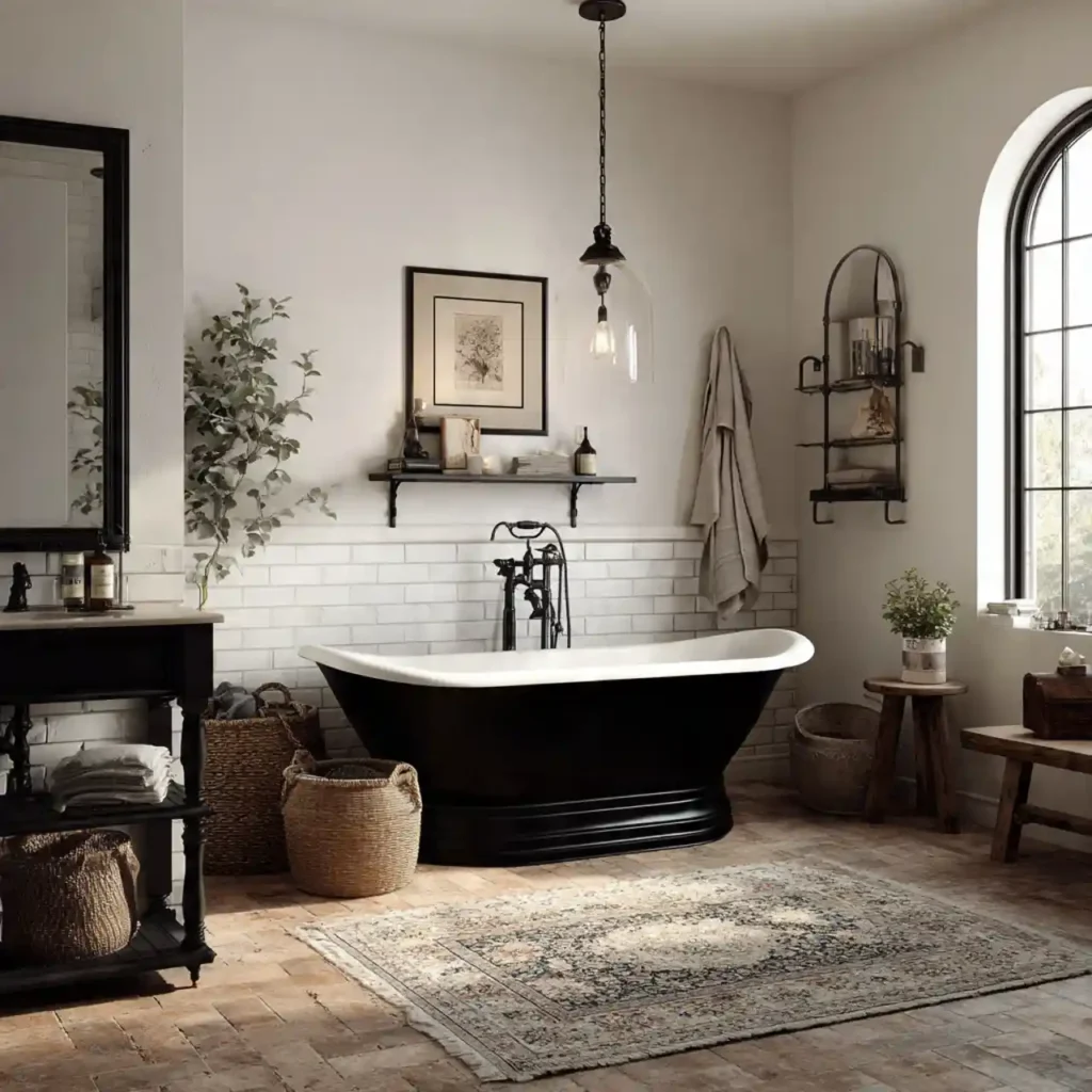 28-Black and White Bathroom Idea
