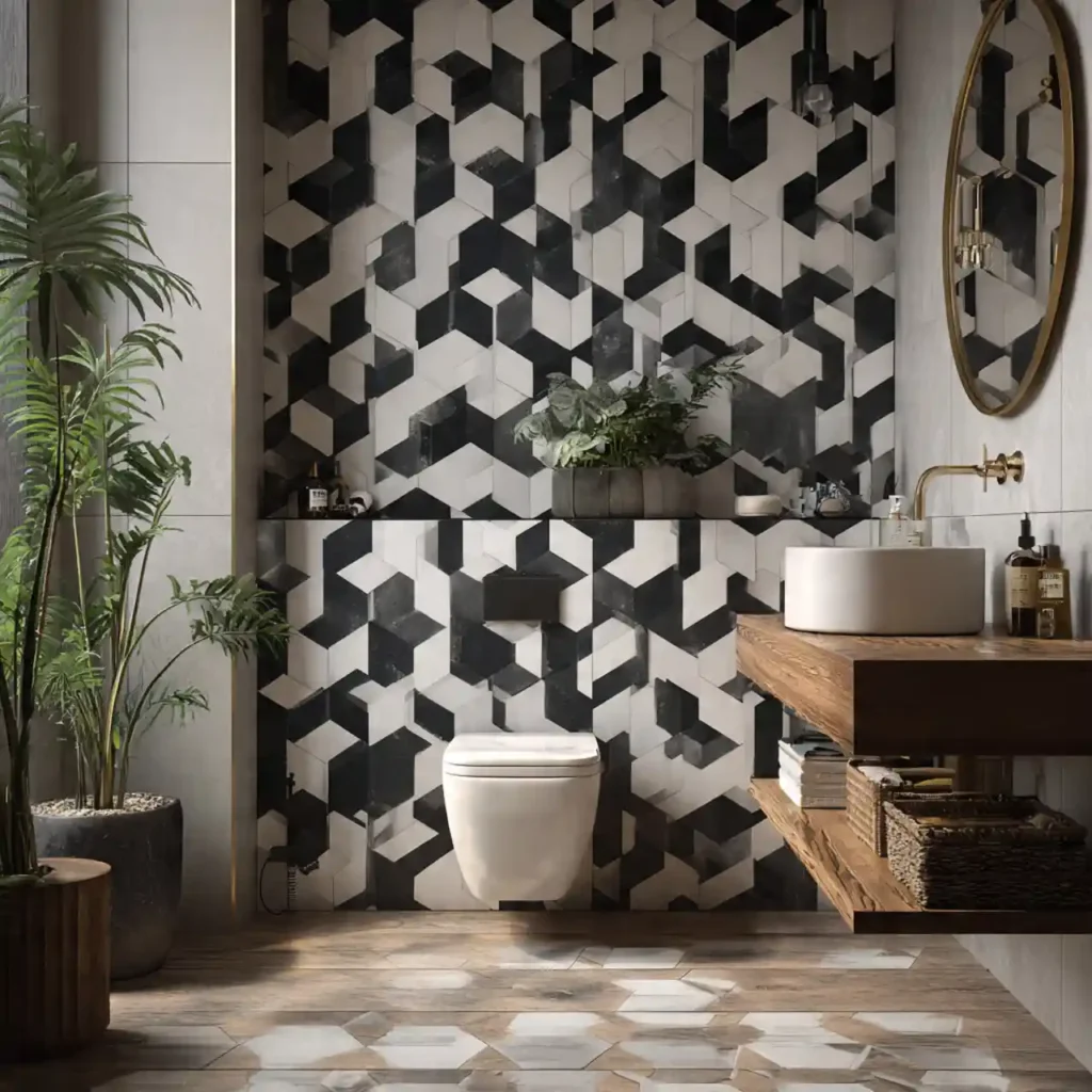 29-Black and White Bathroom Idea
