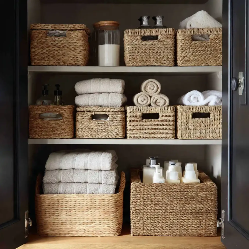 3-Bathroom Linen Closet Organization Idea