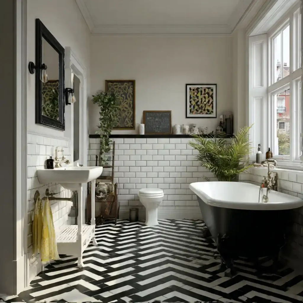 3-Black and White Bathroom Idea