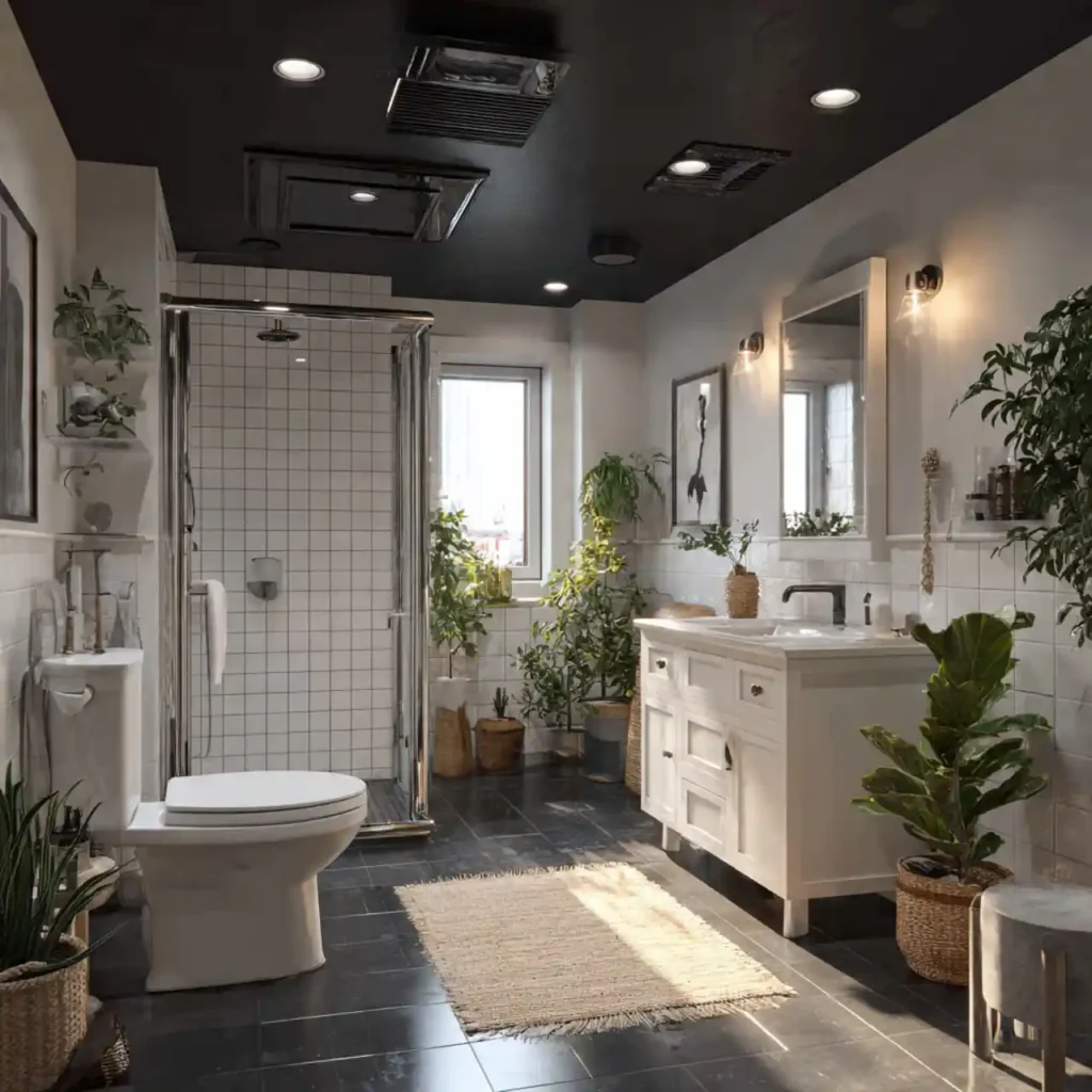 32-Black and White Bathroom Idea