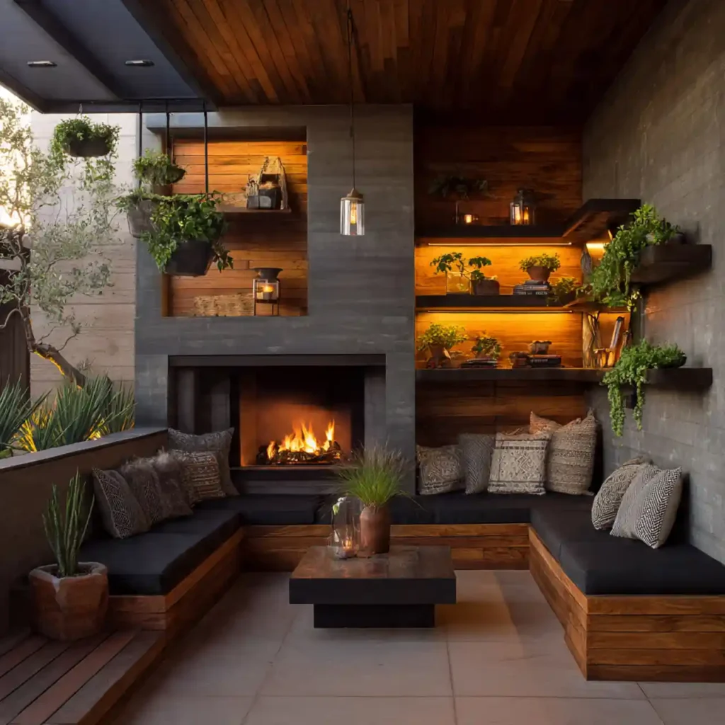 32-Outdoor Fireplace Idea