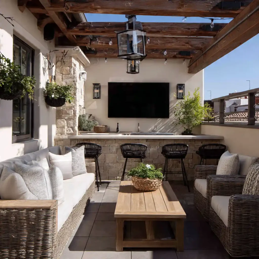 32-Outdoor Patio Bar Idea