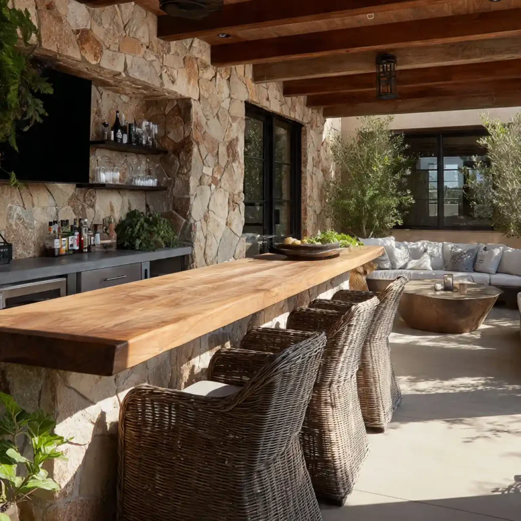 34-Outdoor Patio Bar Idea