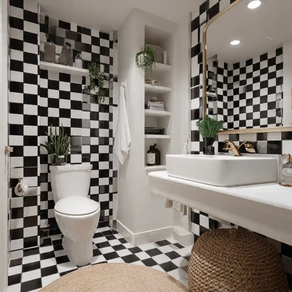 35-Black and White Bathroom Idea