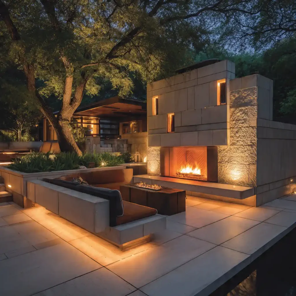35-Outdoor Fireplace Idea