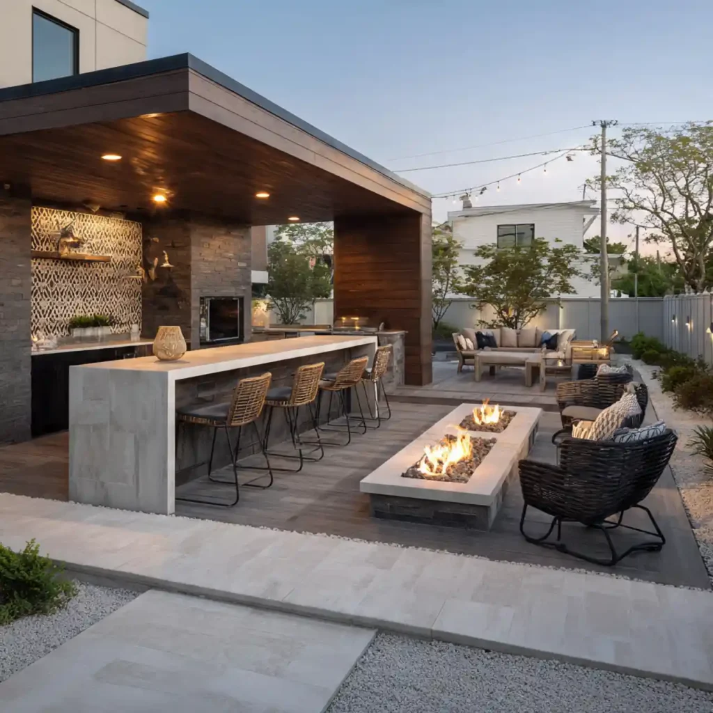 35-Outdoor Patio Bar Idea