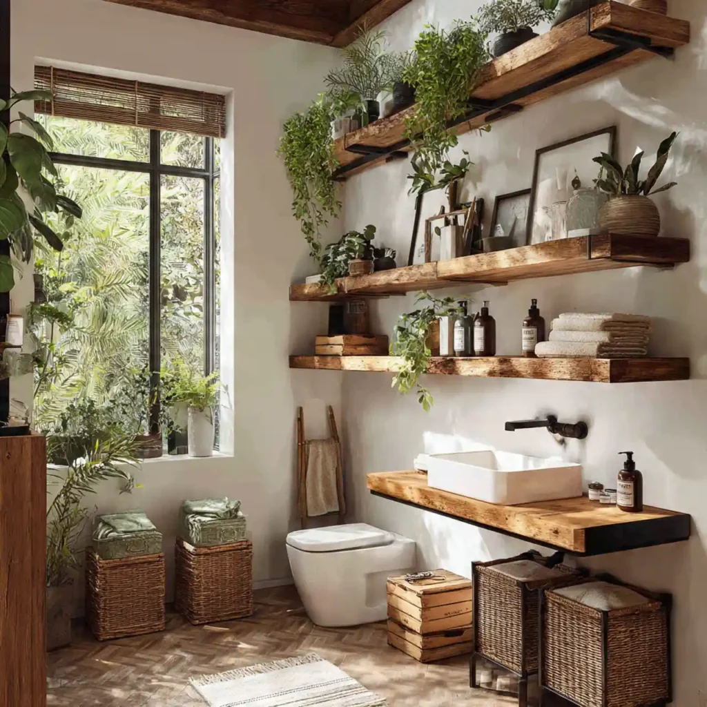 4-Bathroom Shelf Decor Idea