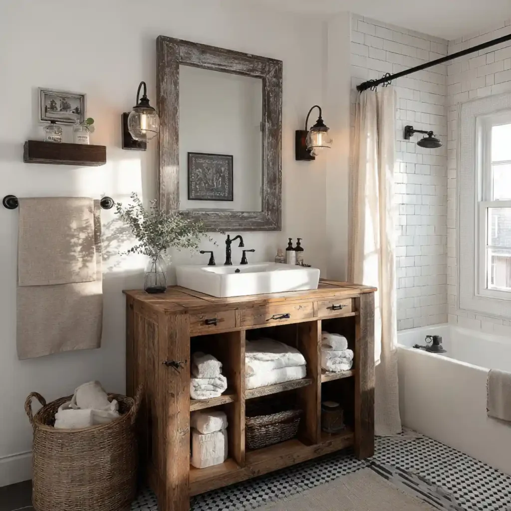 4-Farmhouse Bathroom Idea