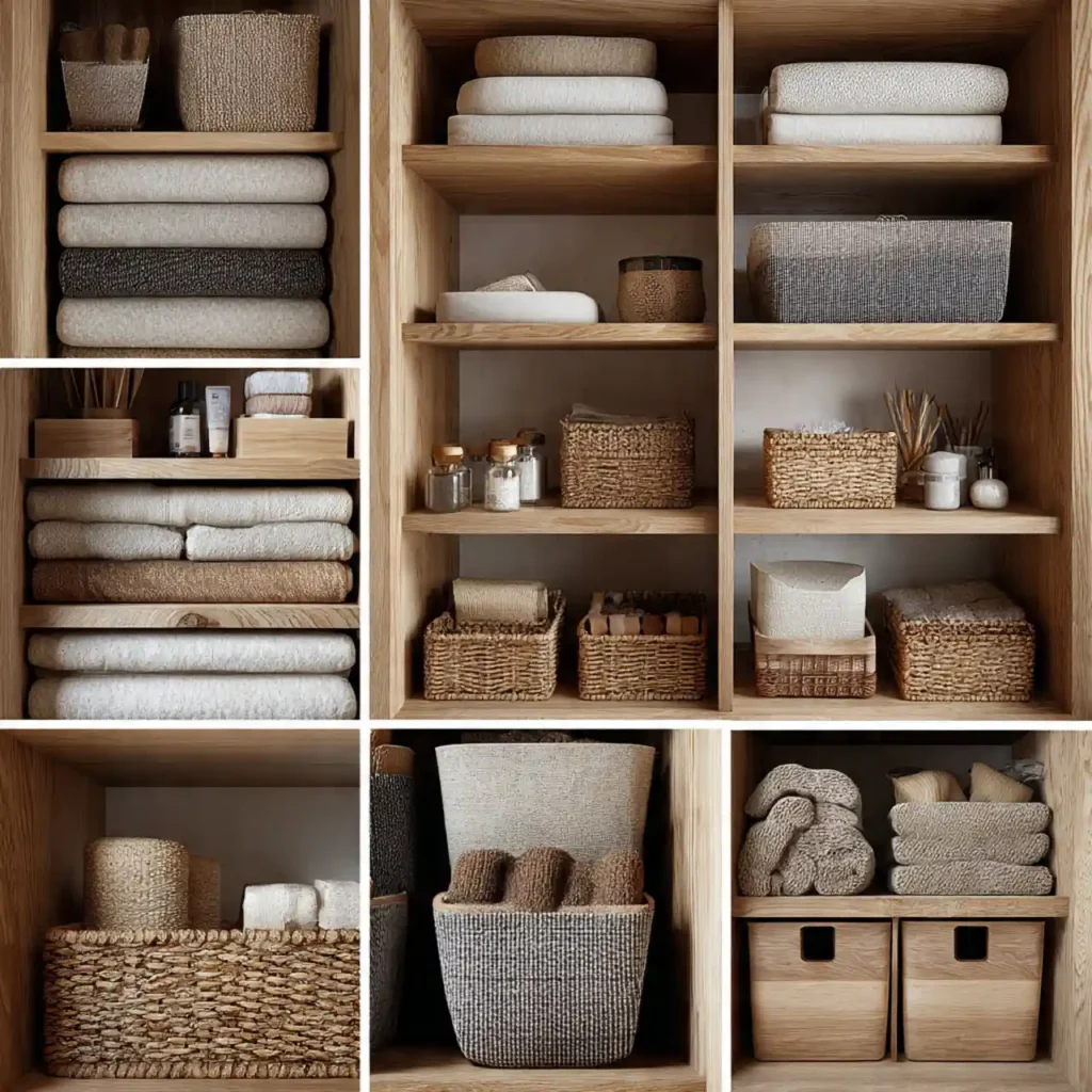 4-Narrow Linen Closet organization Idea
