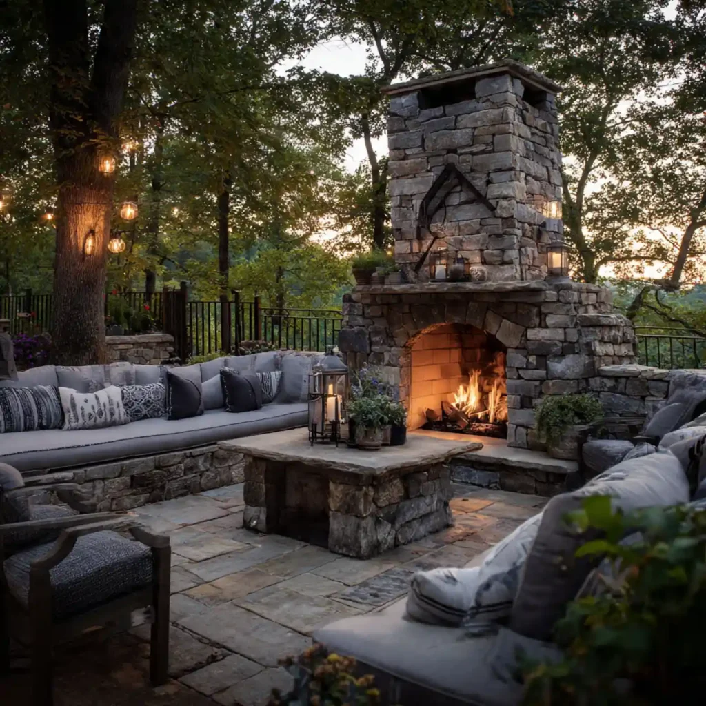4-Outdoor Fireplace Idea
