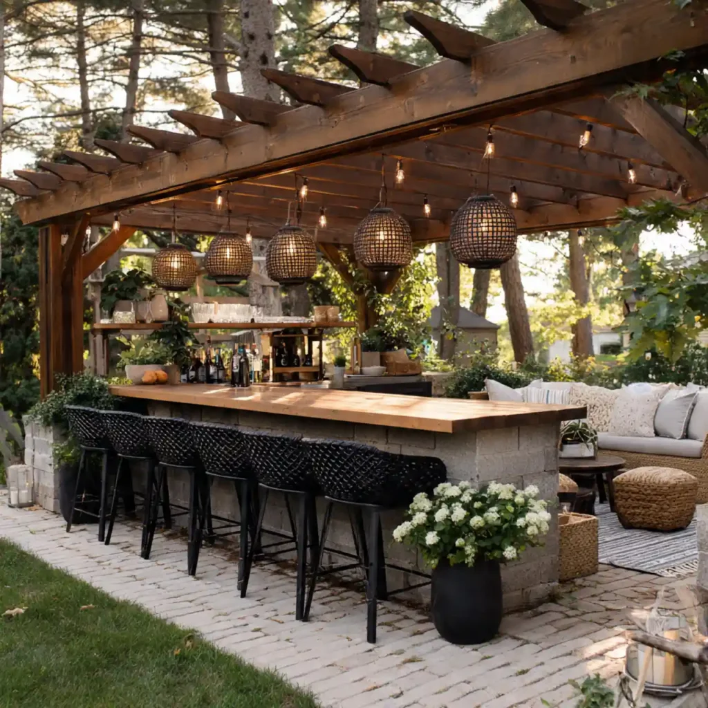 4-Outdoor Patio Bar Idea