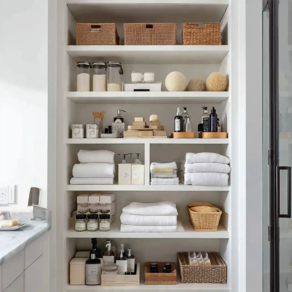 5-Bathroom Linen Closet Organization Idea