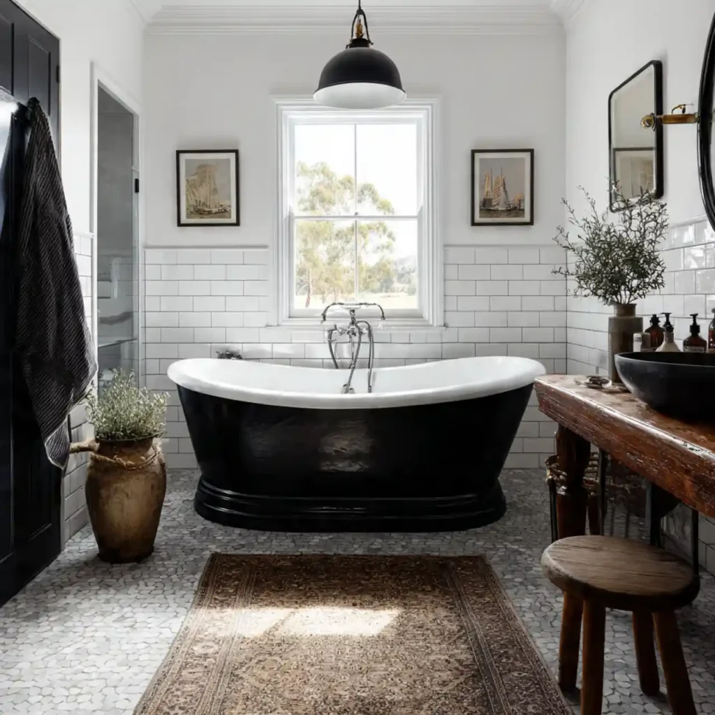 5-Black and White Bathroom Idea