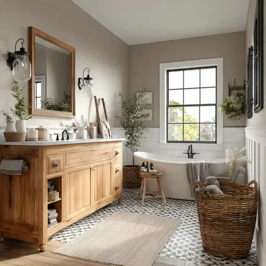 5-Farmhouse Bathroom Idea