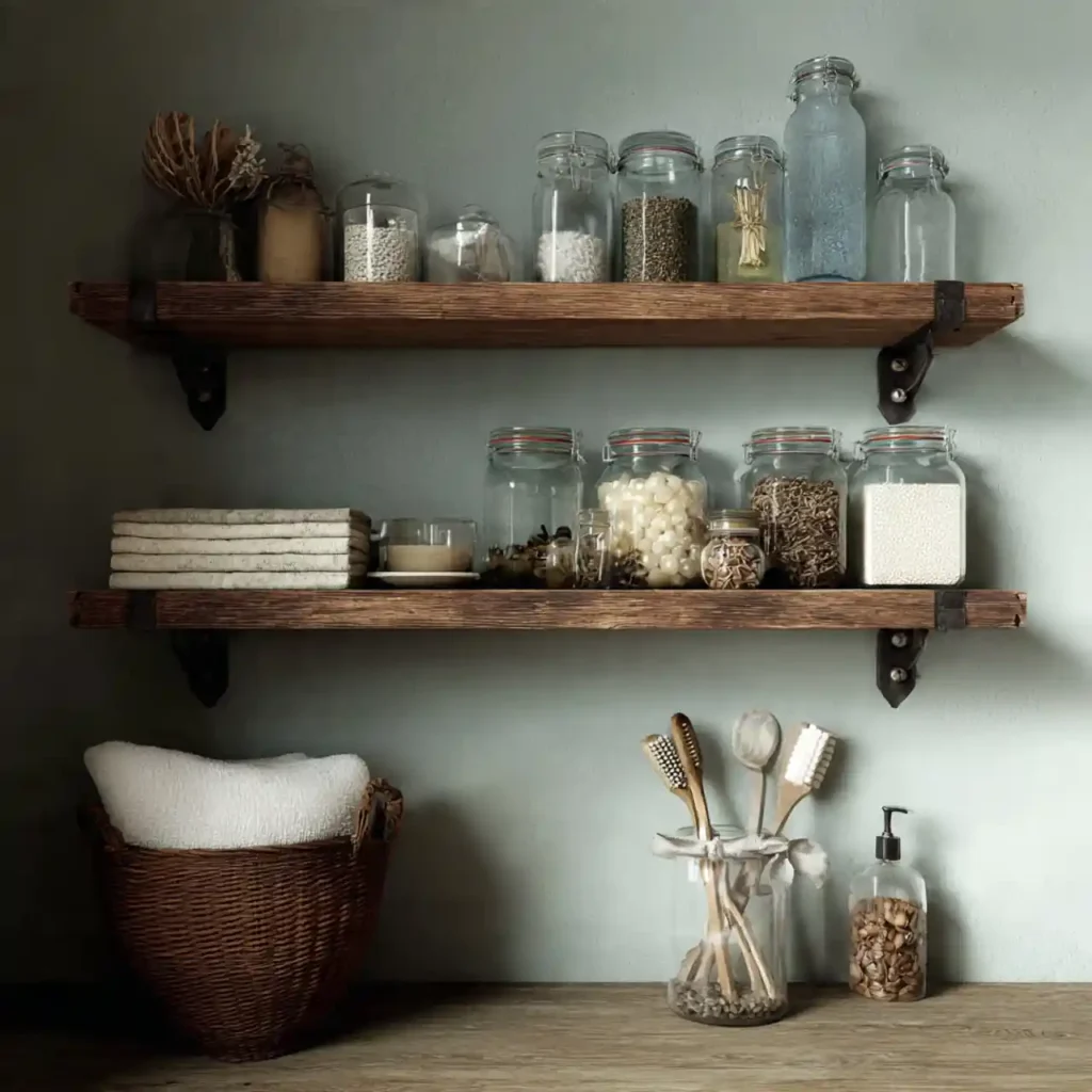 6-Bathroom Shelf Decor Idea