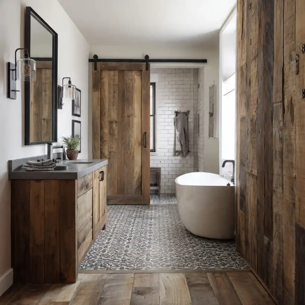 6-Farmhouse Bathroom Idea