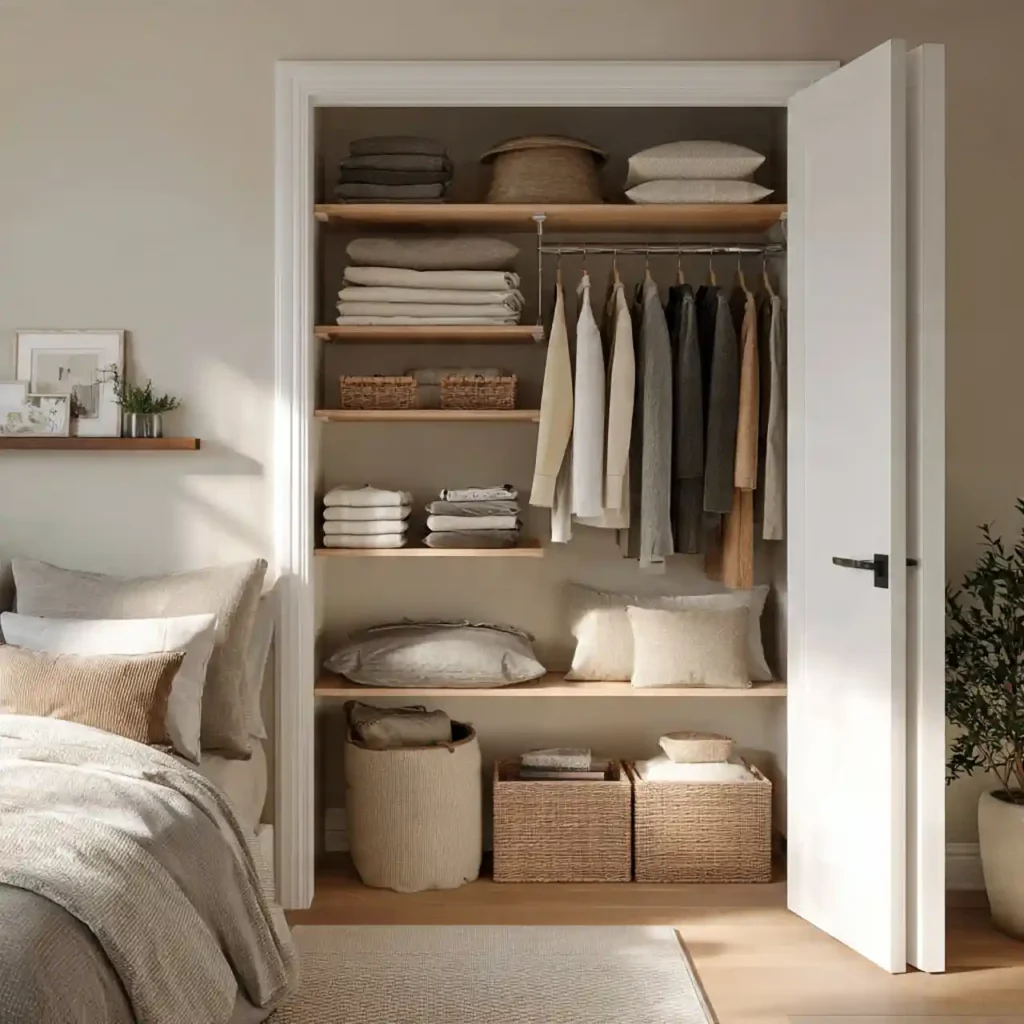 6-Narrow Linen Closet organization Idea