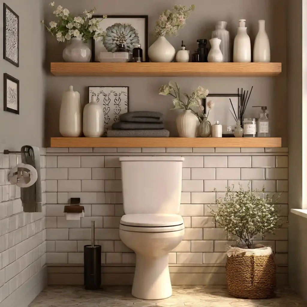 7-Bathroom Shelf Decor Idea