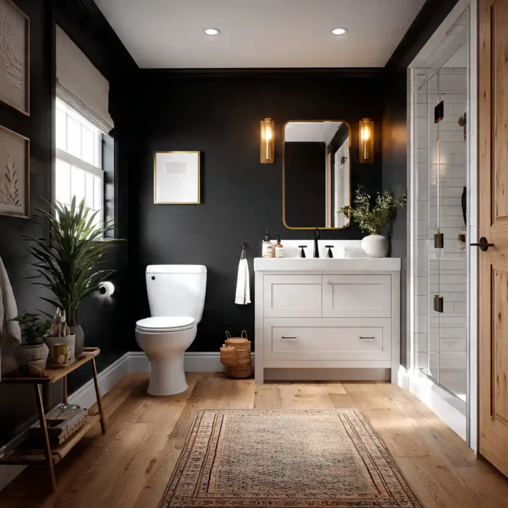 7-Black and White Bathroom Idea