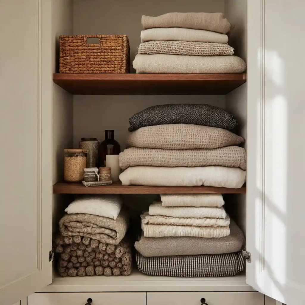 7-Narrow Linen Closet organization Idea