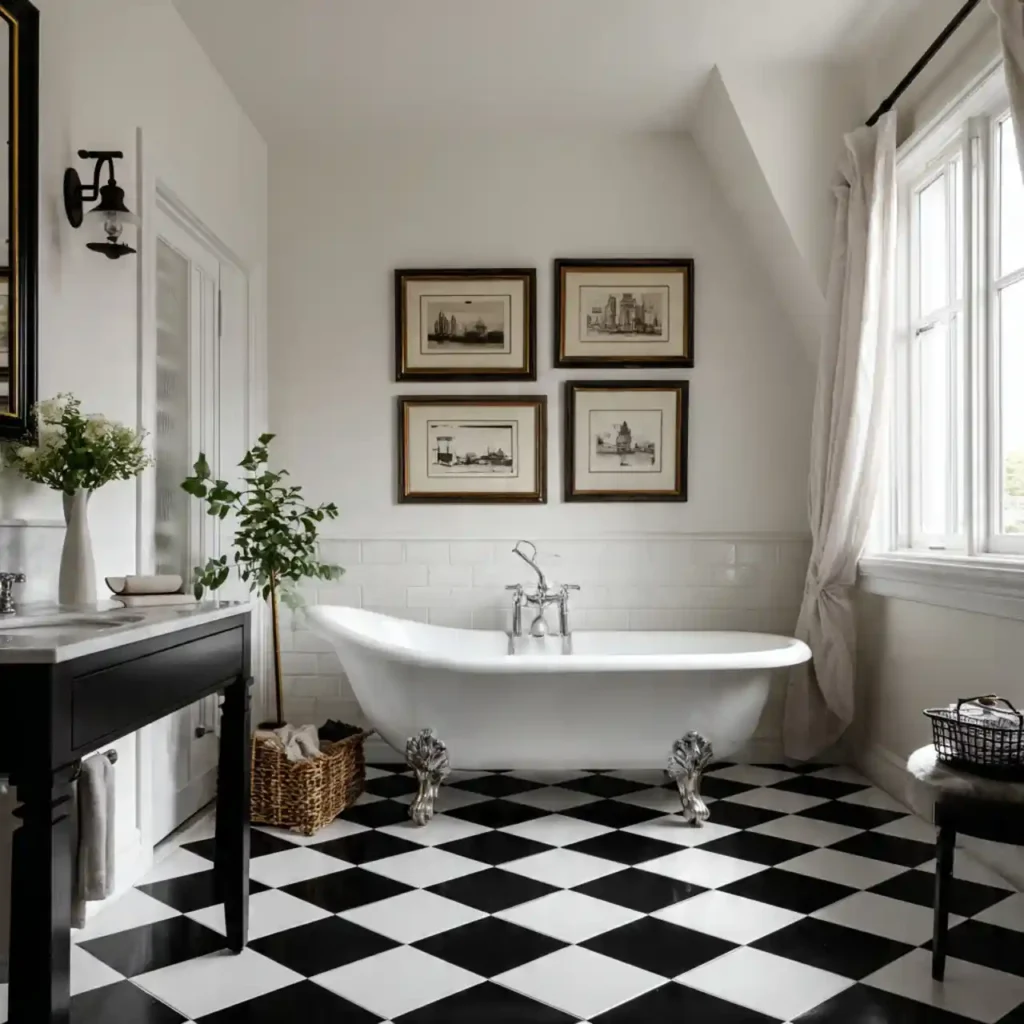 8-Black and White Bathroom Idea