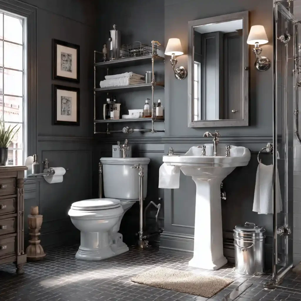 1-Dark Bathroom Ideas