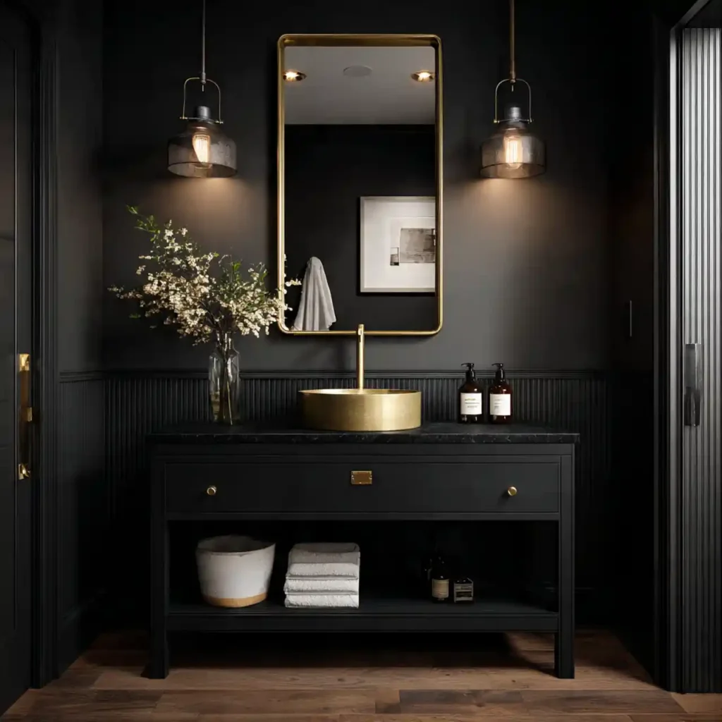 1-Dark Moody Bathroom Ideas