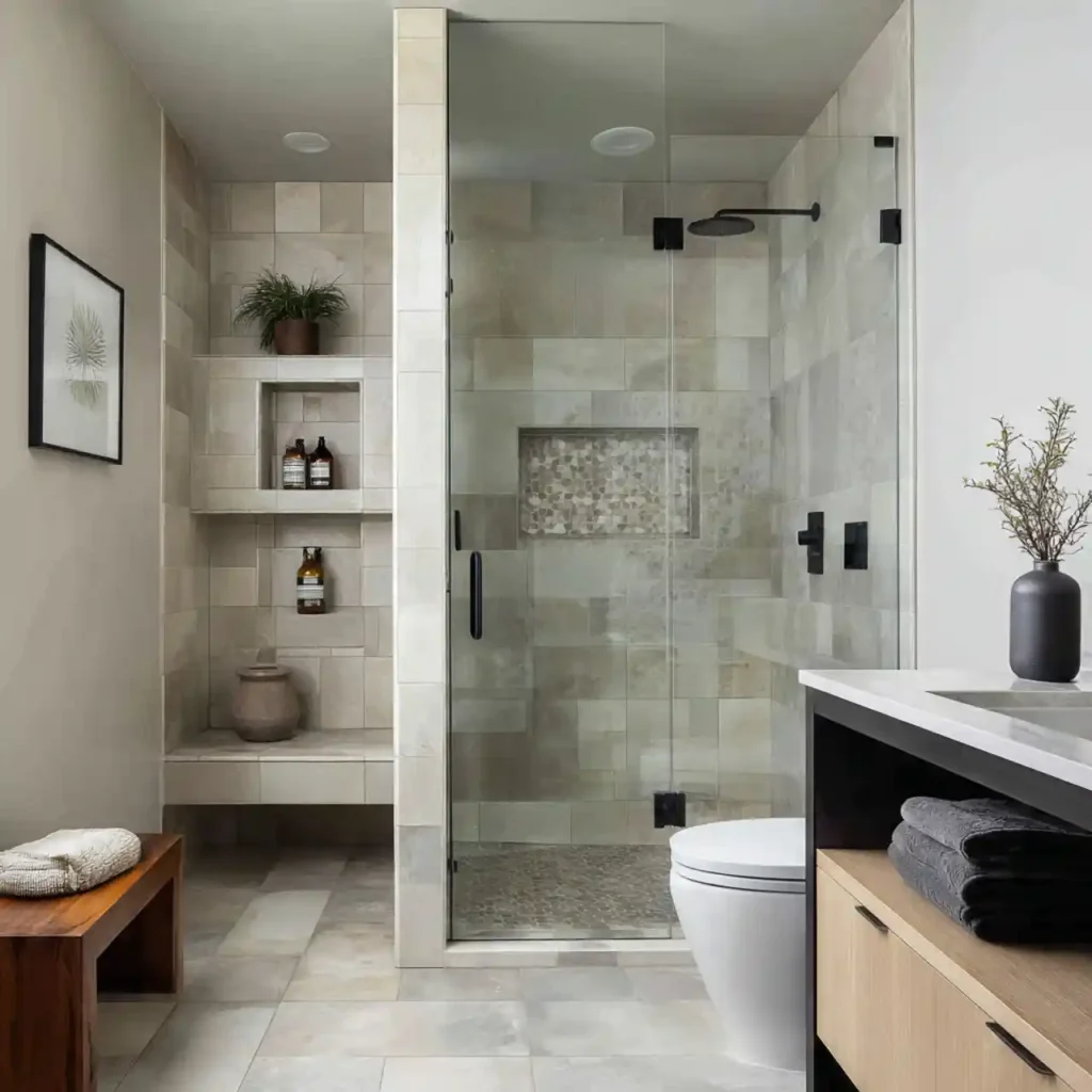 1-Half Wall Shower Ideas