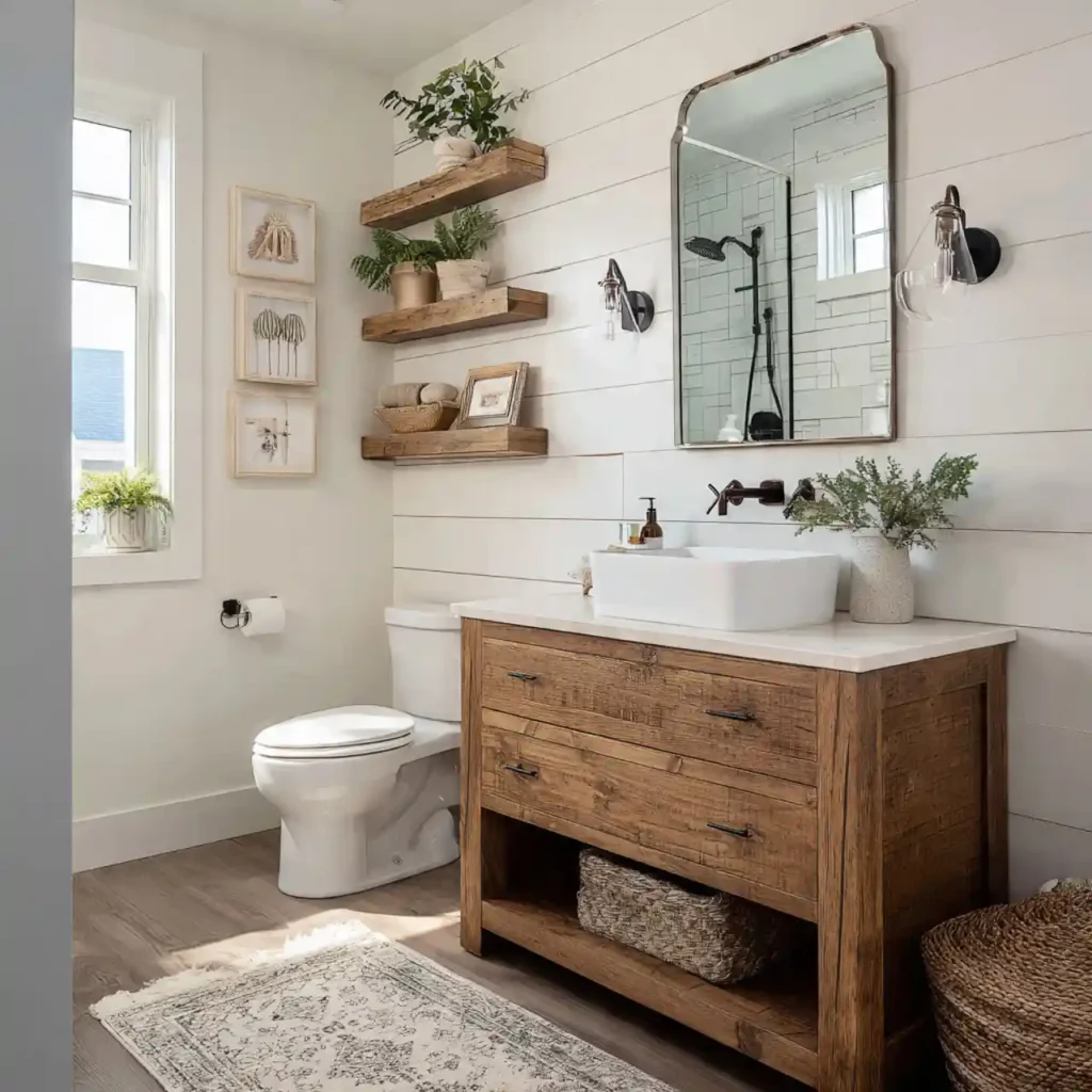 1-Modern Farmhouse Bathroom Ideas