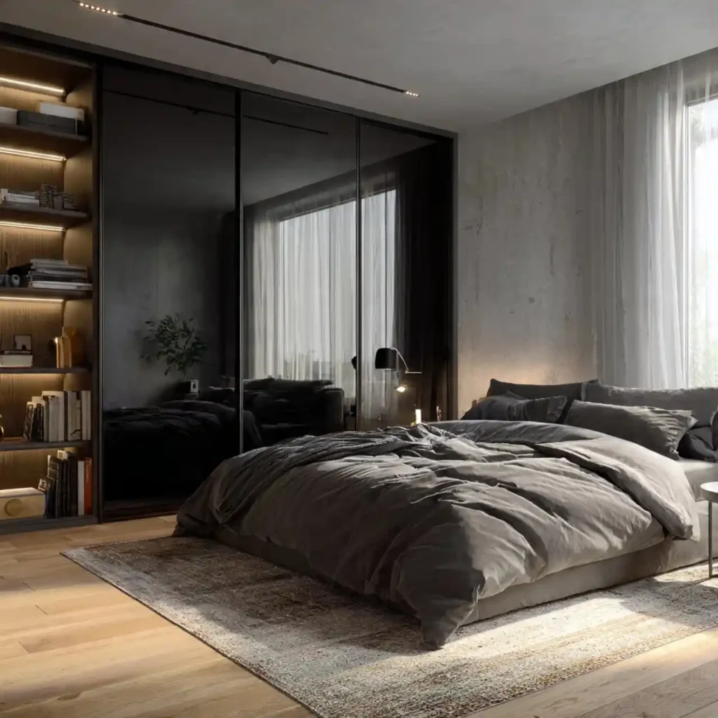 11-Black Bedroom Idea