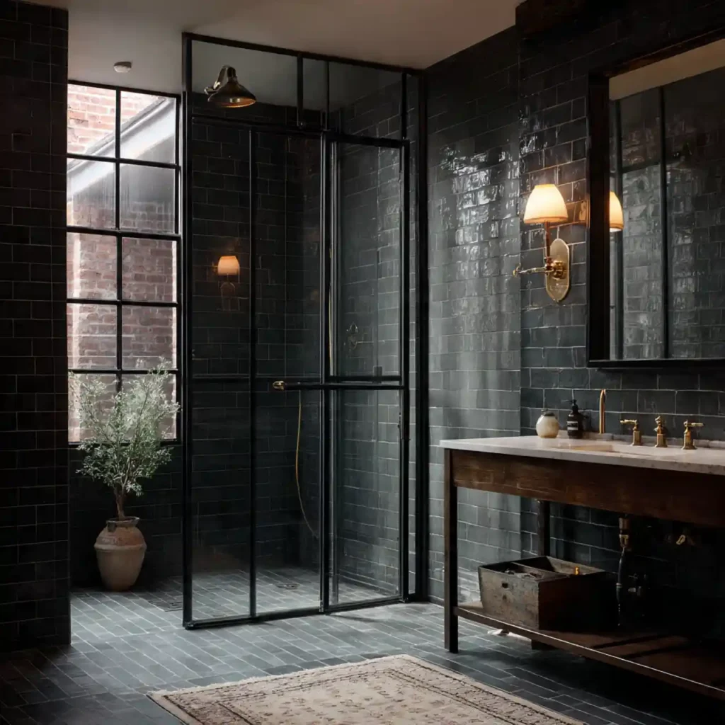 11-Dark Moody Bathroom Idea