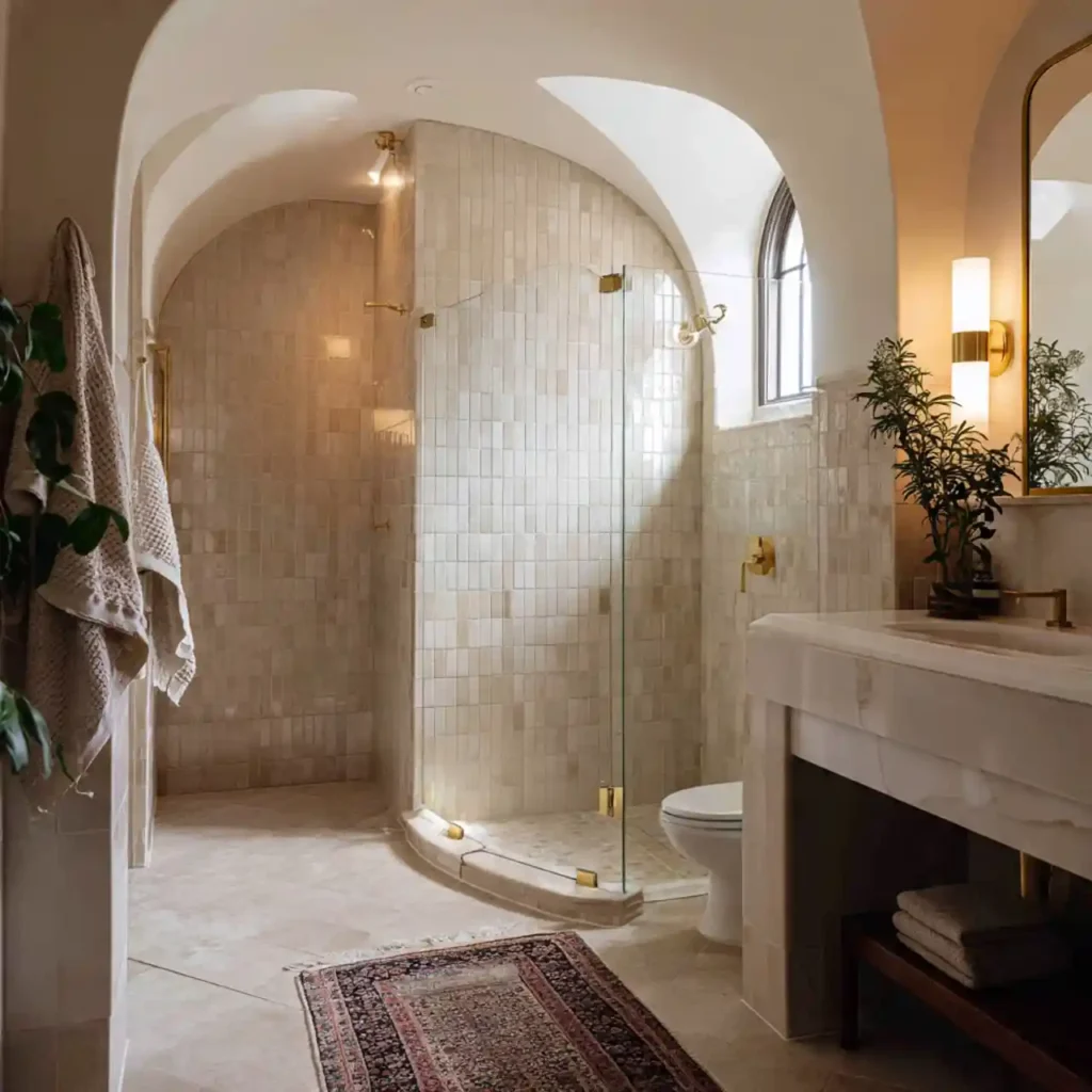 11-Half Wall Shower Ideas