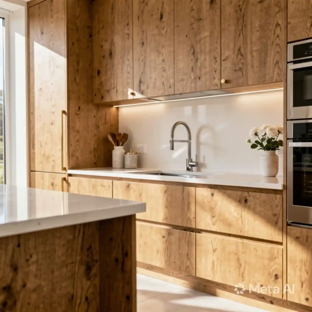 11-Honey Oak Kitchen Cabinets Idea