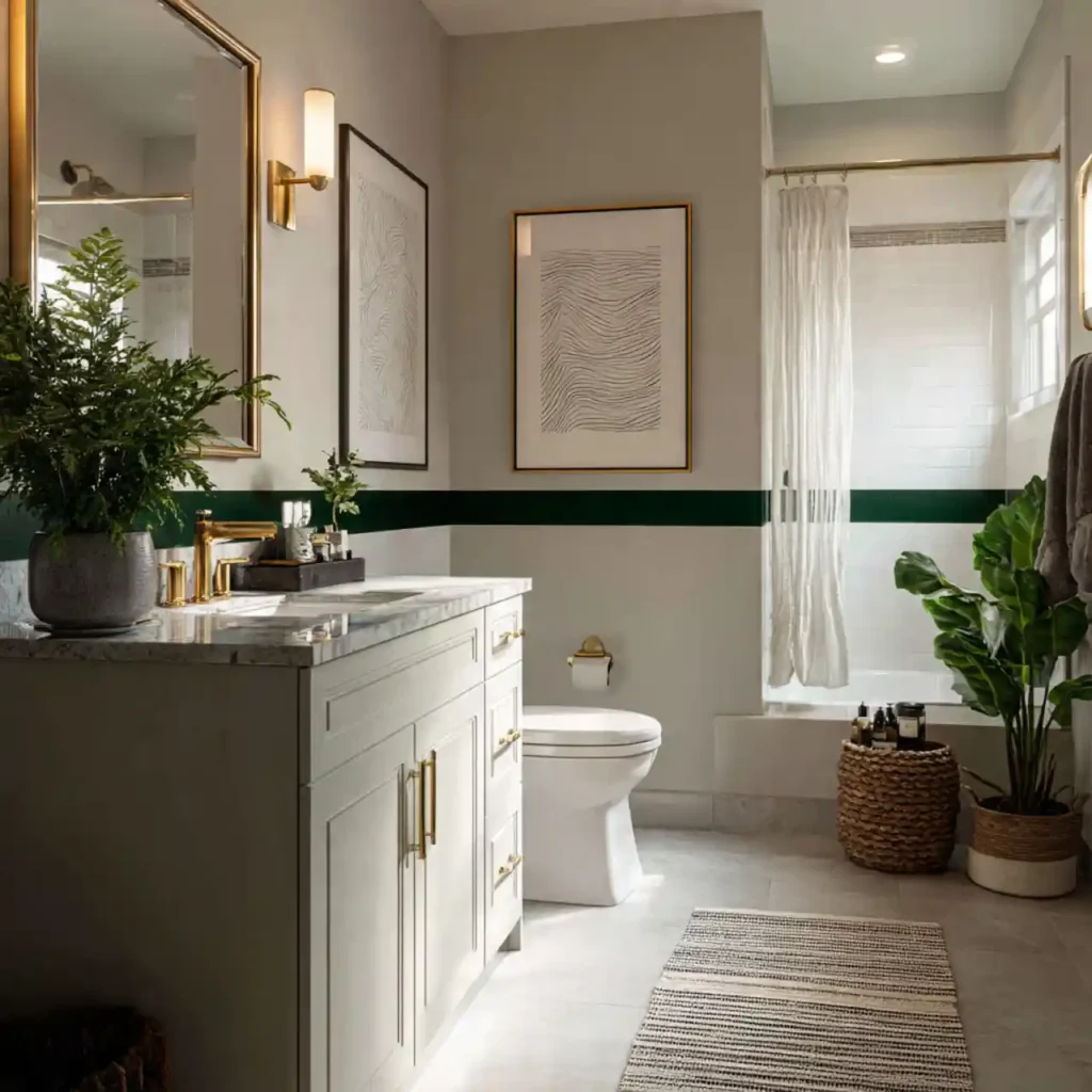 12-Green Tile Bathroom Idea