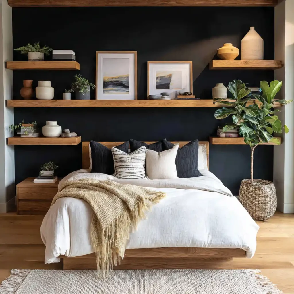 13-Black Bedroom Idea
