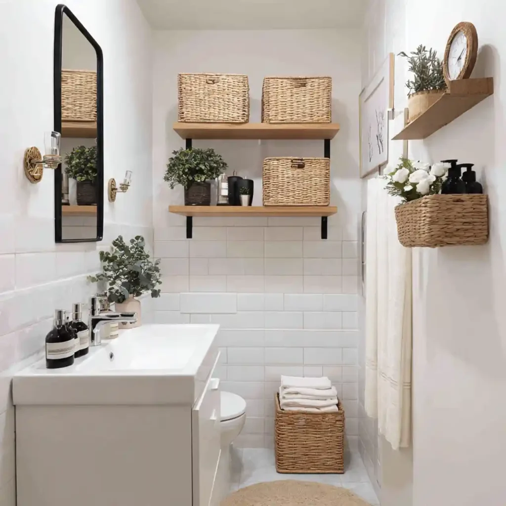 13-Creative Narrow Bathroom Idea