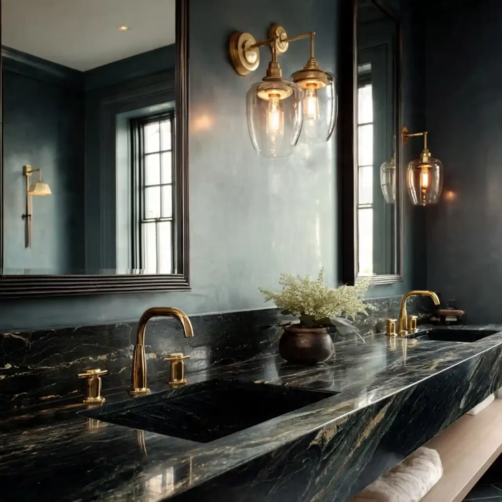 13-Dark Moody Bathroom Idea