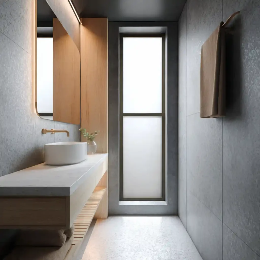 14-Creative Narrow Bathroom Idea