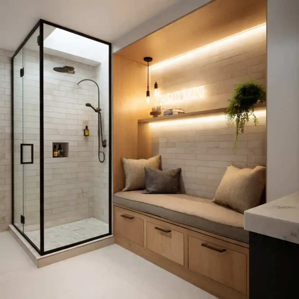 14-Half Wall Shower Ideas